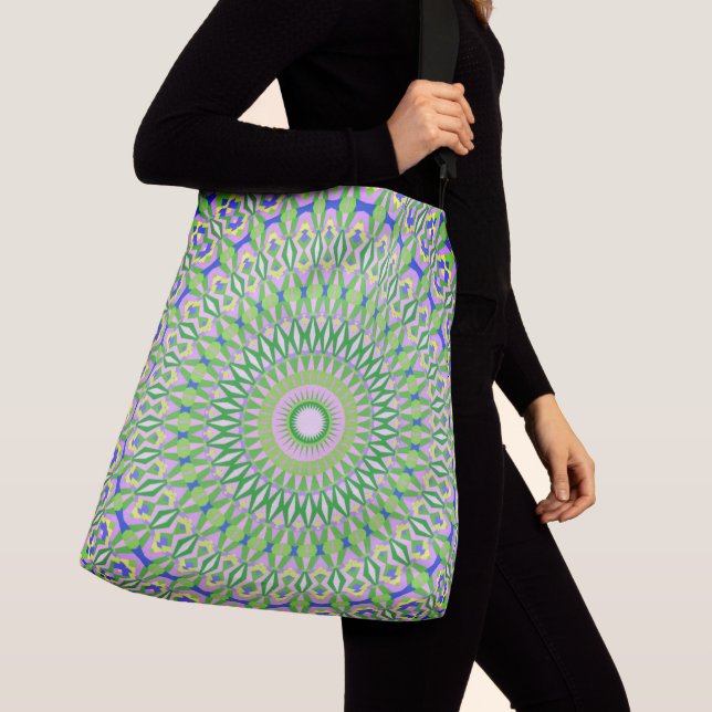 Geometrisk Mandala Axelväska (Närbild)
