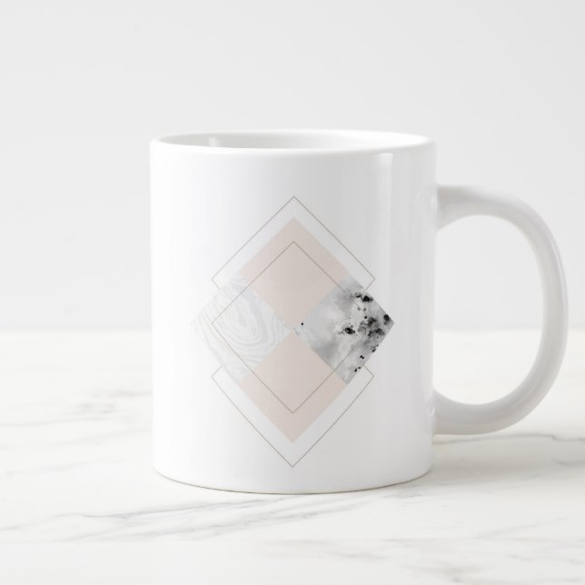 Geometrisk markeringsdesign jumbo mugg (Höger)