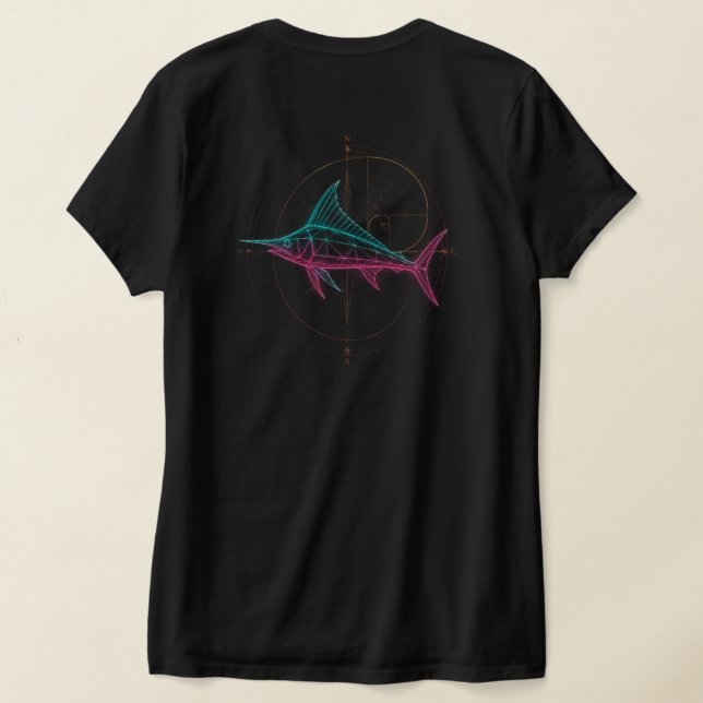 Geometrisk Marlin T Shirt (Laydown Baksida)