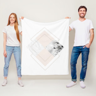Geometrisk marmordesign fleecefilt