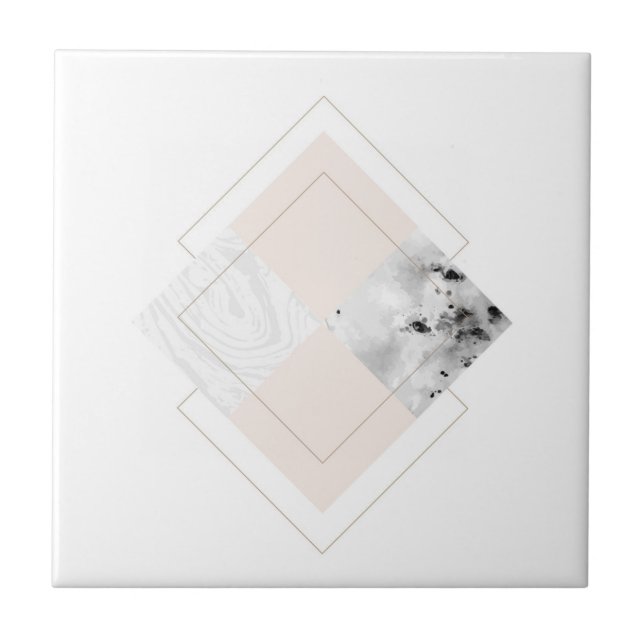 Geometrisk marmordesign kakelplatta (Framsidan)