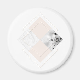 Geometrisk marmordesign magnet