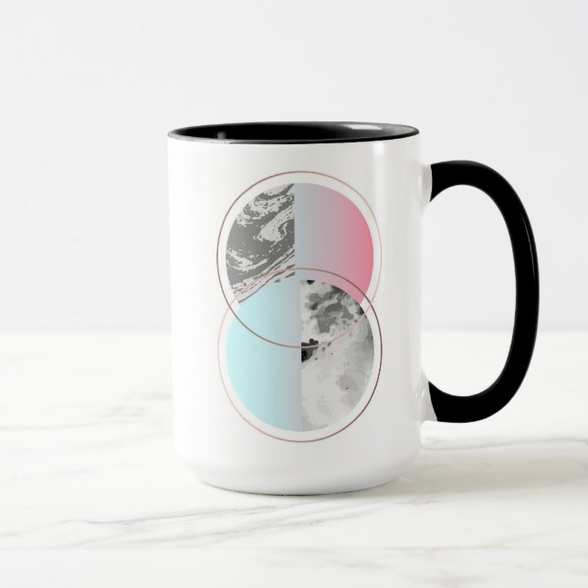 Geometrisk marmorScandi design Mugg (Höger)