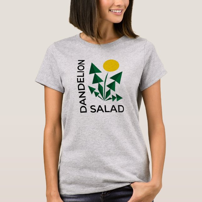 Geometrisk Maskros Sallad Minimalistisk Abstrakt T Shirt (Framsida)