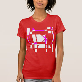 Geometrisk MCM-skärm med vit magenta ser stor ut T Shirt