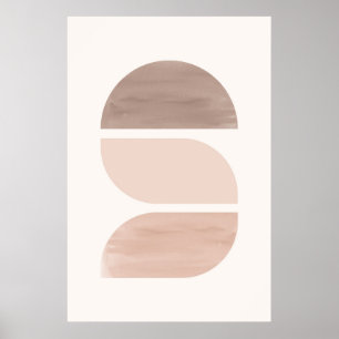 Geometrisk medelårskonst. Neutralt Poster