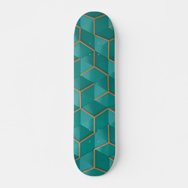 geometrisk mini skateboard bräda 18,5 cm (Framsida)
