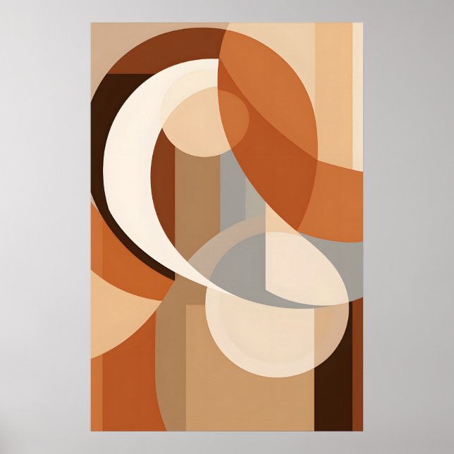 Geometrisk minimalism för abstrakt poster (Framsidan)