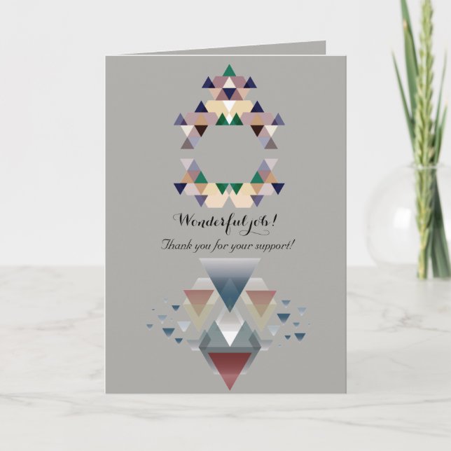 Geometrisk minimalism - Tack för ditt stöd! Kort (Framsida)