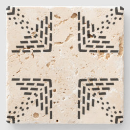 Geometrisk minimalistisk design, svart och vitt stenunderlägg