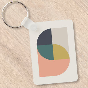 Geometrisk minimalistisk modern Abstrakt Art Elega Nyckelring
