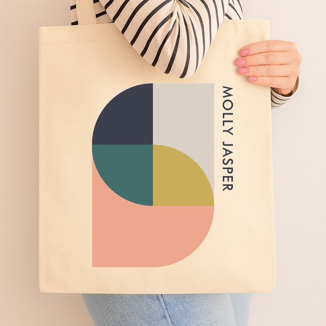 Geometrisk minimalistisk modern Abstrakt Art Elega Tygkasse (Skapare uppladdad)