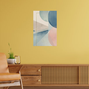 Geometrisk mjuk toner - Modern pastellvägg för Abs Poster
