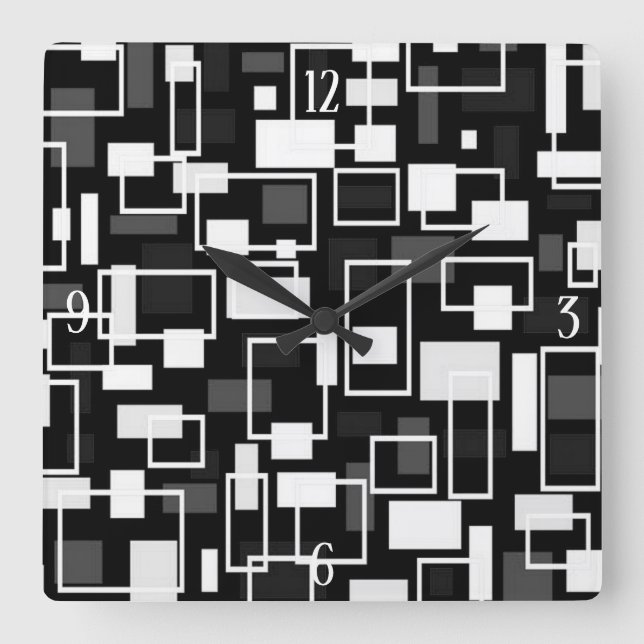 Geometrisk Mod för mittårhundradet Fyrkantig Klocka (Framsida)