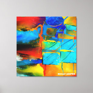 Geometrisk modern Abstrakt Art-Elegant Canvastryck