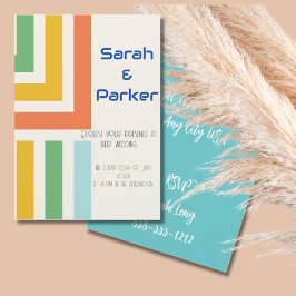Geometrisk Modern Bröllopsinbjudan Inbjudningar