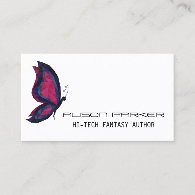 Geometrisk modern designförfattare för högteknolog visitkort (Framsida)