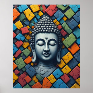 Geometrisk modern konst - Lord Buddha Poster