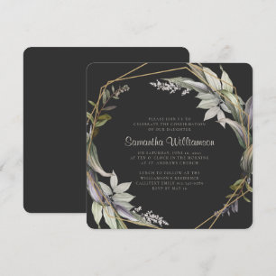 Geometrisk Modern Lövbekräftelse Inbjudningar