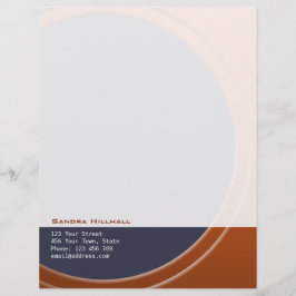 Geometrisk modern metallisk valfri text och Färg Brevhuvud