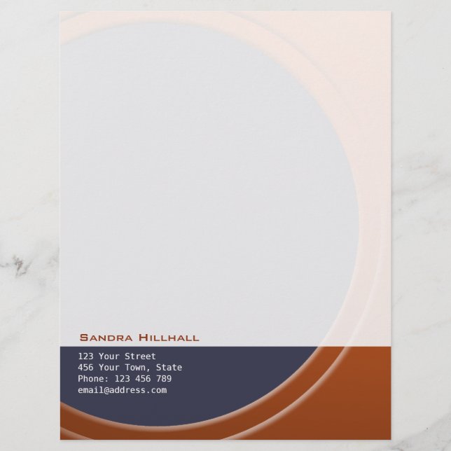 Geometrisk modern metallisk valfri text och Färg Brevhuvud (Framsida)