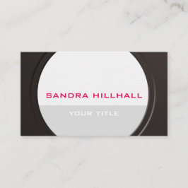 Geometrisk modern metallisk valfri text och Färg Visitkort