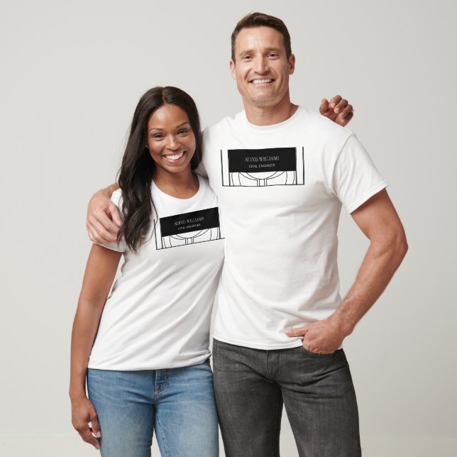 Geometrisk Modern Minimalistisk Elegant Profession T Shirt (Unisex)