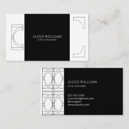 Geometrisk Modern Minimalistisk Elegant Profession Visitkort
