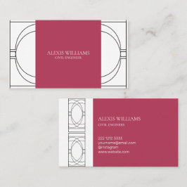 Geometrisk Modern Minimalistisk Elegant Profession Visitkort