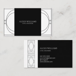 Geometrisk Modern Minimalistisk Elegant Profession Visitkort