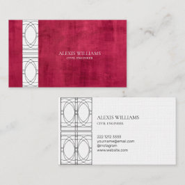 Geometrisk Modern Minimalistisk Elegant Profession Visitkort