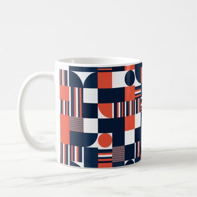 Geometrisk modern sömlös mönster kaffemugg (Vänster)