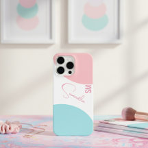 Geometrisk momogram för snyggtens Rosa och blå Abs