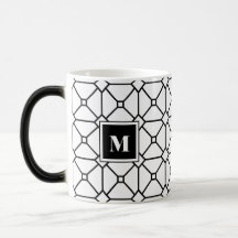 Geometrisk Monogram för svart & för vit