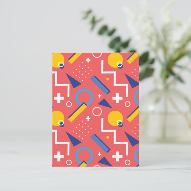 Geometrisk Mönster 2 Helg Vykort (Stående Fram)