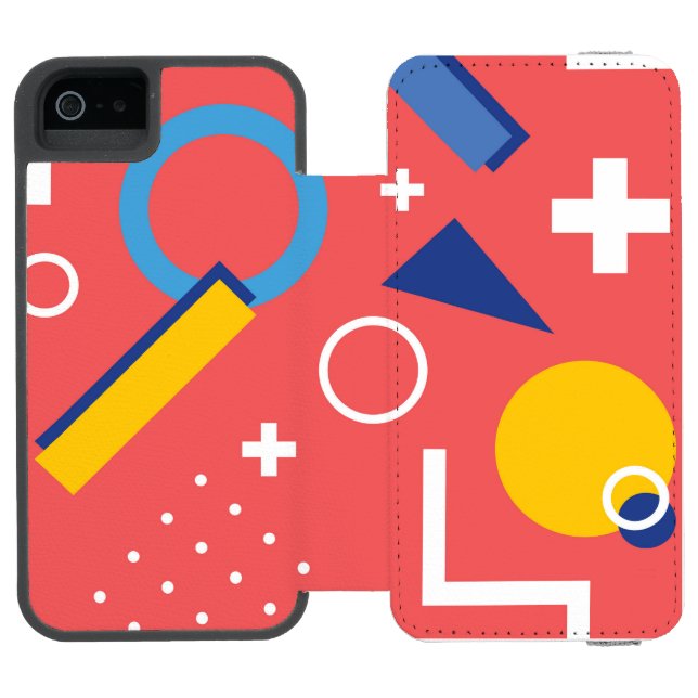 Geometrisk Mönster 2 Incipio iPhone Wallet Skal (Folio Öppen)