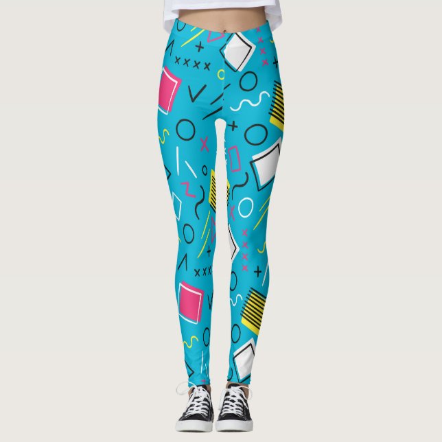 Geometrisk Mönster 4 Leggings (Framsida)