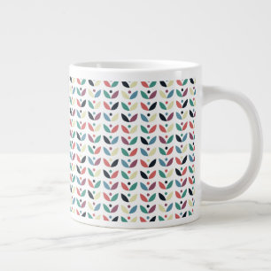 Geometrisk Mönster för folkArt-Blommigt Jumbo Mugg