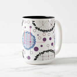 Geometrisk Mönster för modern design Två-Tonad Mugg