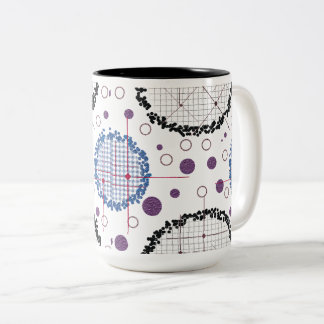 Geometrisk Mönster för modern design Två-Tonad Mugg