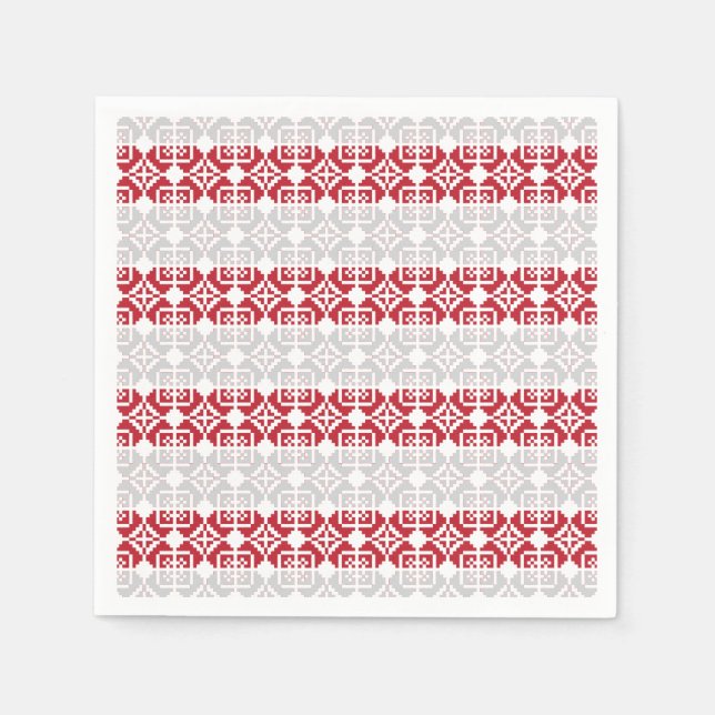 Geometrisk mönster II för SOL i Lettland Pappersservett (Framsidan)