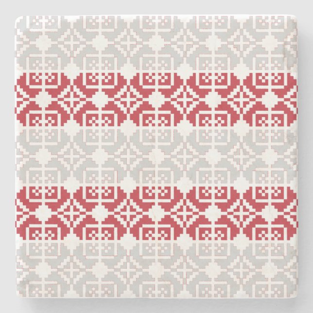 Geometrisk mönster II för SOL i Lettland Underlägg Sten (Framsidan)