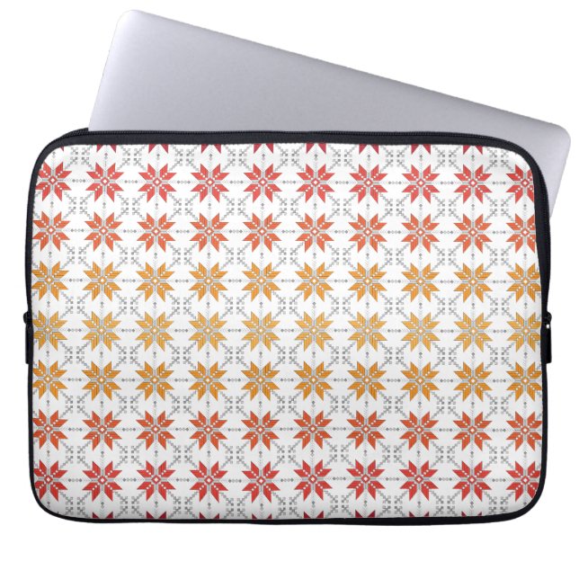 Geometrisk mönster IV för SOL i Lettland Laptop Sleeve (Framsidan)