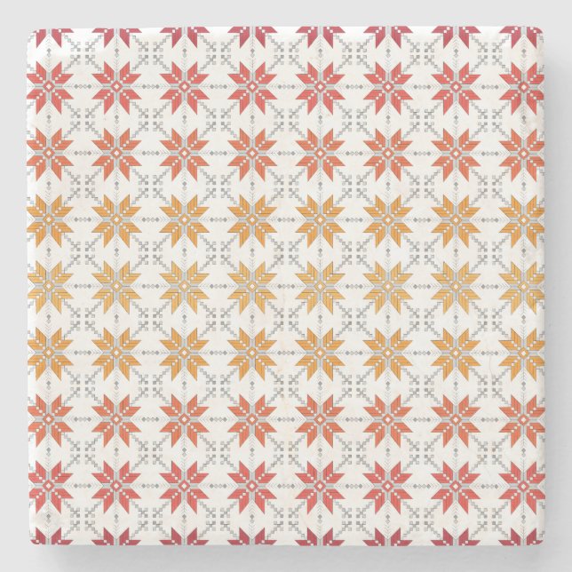 Geometrisk mönster IV för SOL i Lettland Underlägg Sten (Framsidan)