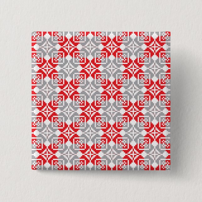 Geometrisk mönster VI för SOL i Lettland Knapp (Framsida)