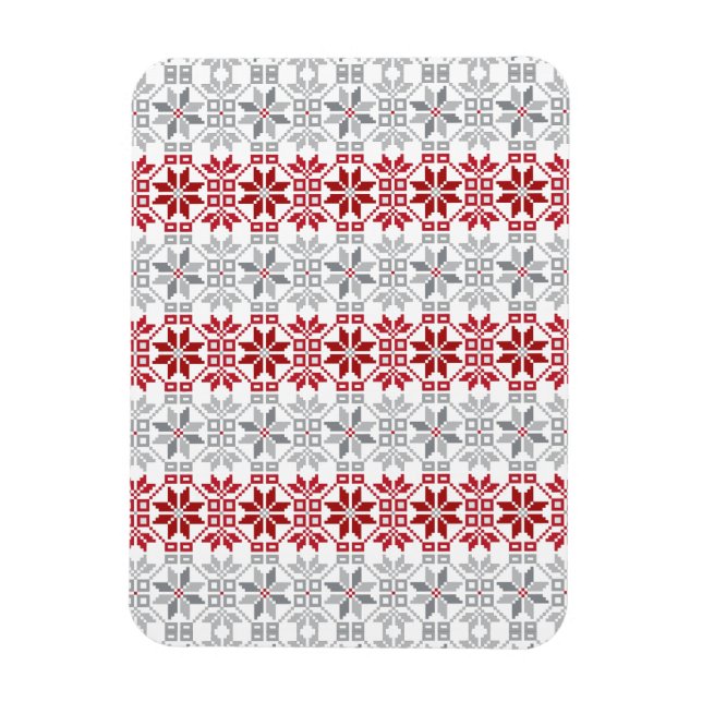 Geometrisk mönster VIII för SOL i Lettland Magnet (Vertikal)