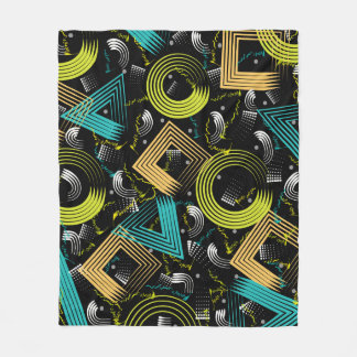 Geometrisk mönsterbakgrund,retro,90s,abstrakt,a fleecefilt