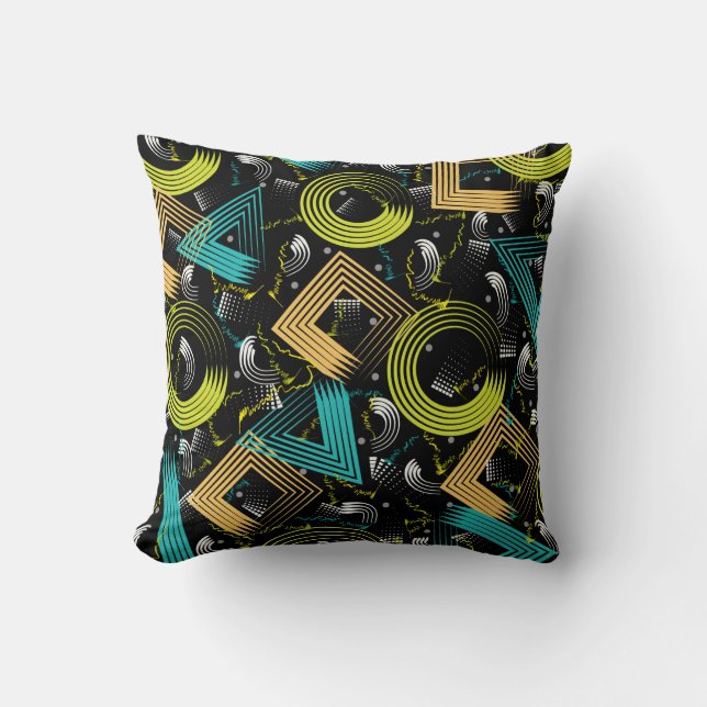 Geometrisk mönsterbakgrund,retro,90s,abstrakt,a kudde (Framsida)