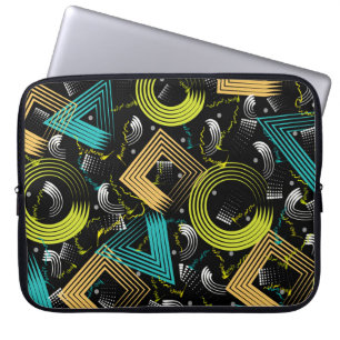Geometrisk mönsterbakgrund,retro,90s,abstrakt,a laptop fodral