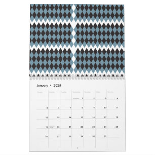 Geometrisk mönsterkalender Modern minimalistisk Kalender